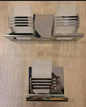 Toothbrush Holder Black and Silver Metallic Good Quality/All Types