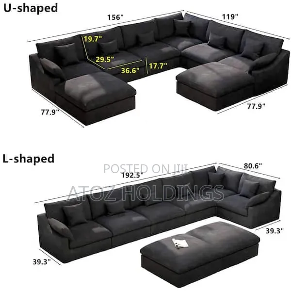 Sofas/Canadian Sectional U Sofas 8 Seaters Any Colour From 1,880,000/-