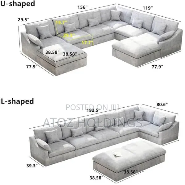 Sofas/Canadian Sectional U Sofas 8 Seaters Any Colour From 1,880,000/-
