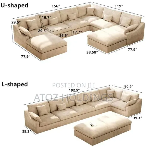 Sofas/Canadian Sectional U Sofas 8 Seaters Any Colour From 1,880,000/-