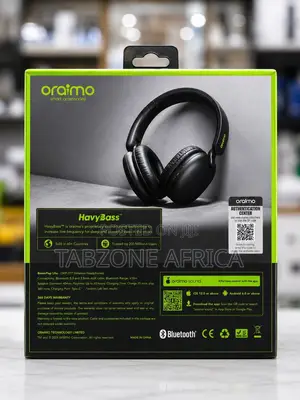 Oraimo BoomPop Lite Wireless Headphones 65H Bluetooth 5.3 Black