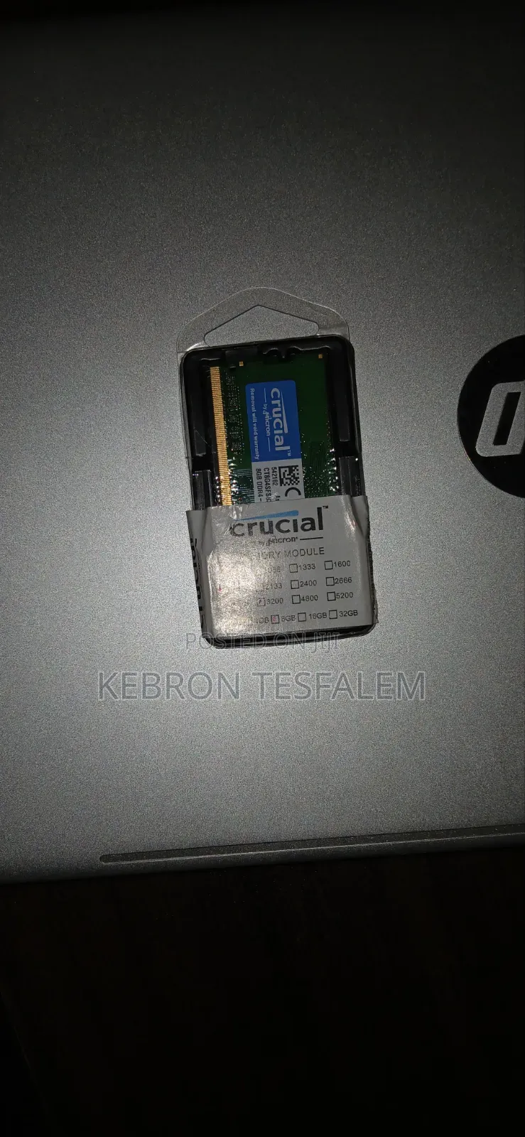Crucial 8GB DDR4-3200 SODIMM RAM – Kampala, Uganda