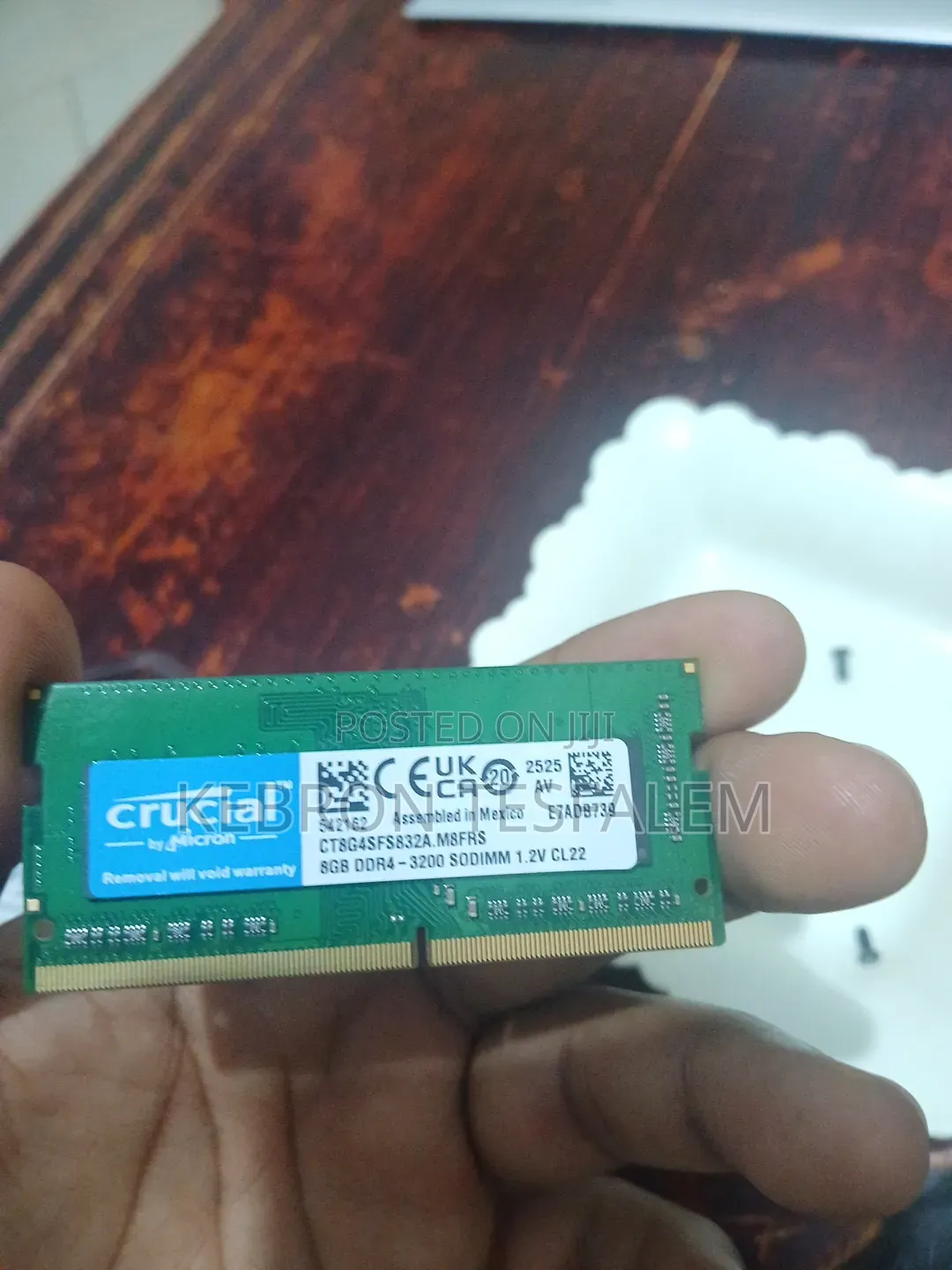 Crucial 8GB DDR4-3200 SODIMM RAM – Kampala, Uganda