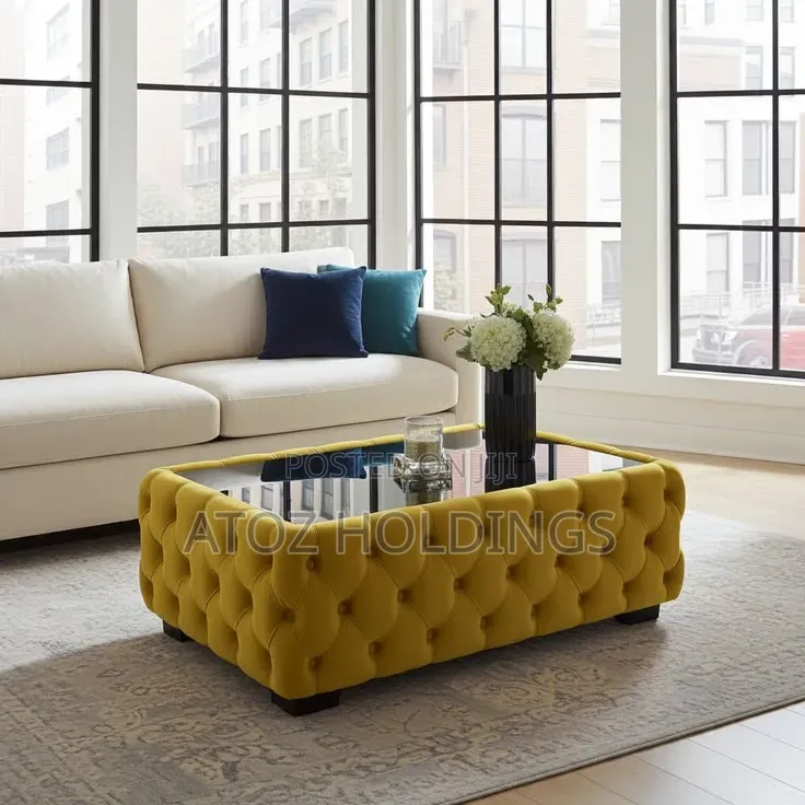 Rectangular Chesterfield Center Table Poufs Any Colour From 499,000/-