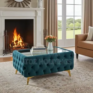 Rectangular Chesterfield Center Table Poufs Any Colour From 499,000/-