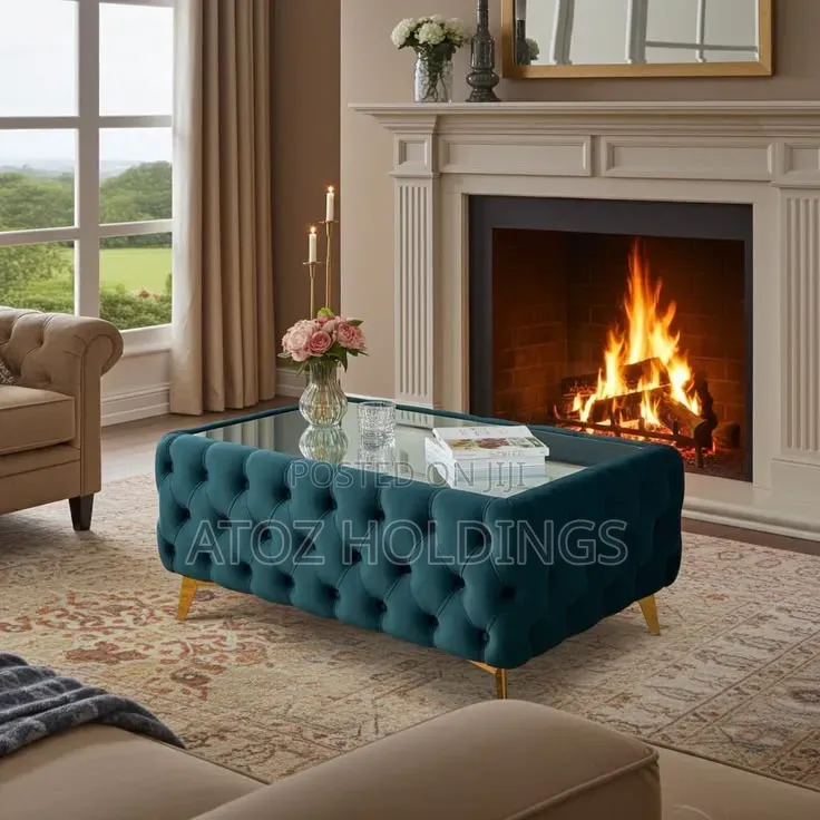 Rectangular Chesterfield Center Table Poufs Any Colour From 499,000/-