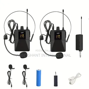 Double Wireless Microphone System/Portable UHF Wireless Microphone