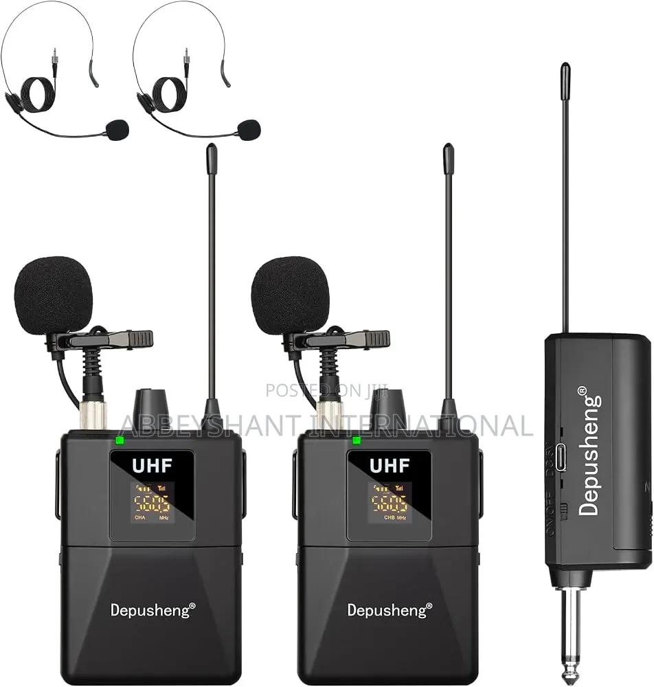 Double Wireless Microphone System/Portable UHF Wireless Microphone