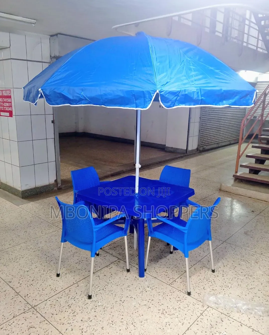 6 in 1 Garden or Hotel Plastic Chairs and Table Combo