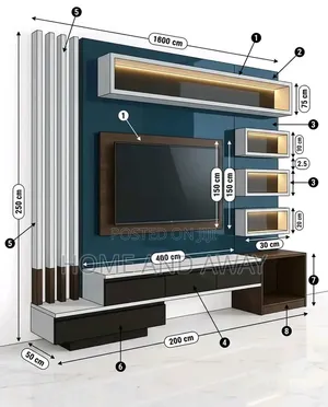 TV Stands/Customized Wall Unit TV Stand in Any Colour From 1,600,000/-