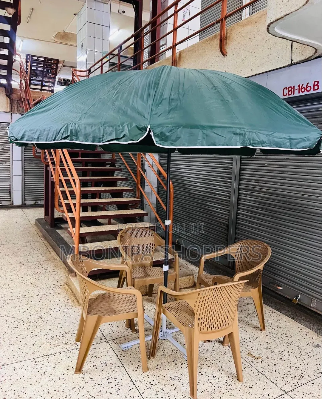 Outdoor 5 Pieces Commercial Sun Umbrella Combo