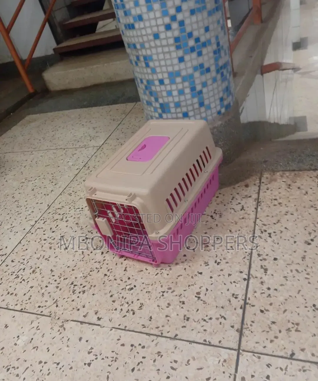 Dog Cat Crate Pet Carrier Airline Rabbit Cage With Tray and Bowl