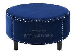 Round Plate Ottoman Poufs in All Colours From 250,000/- With Delivery