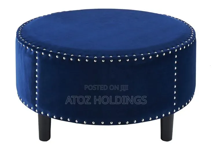 Round Plate Ottoman Poufs in All Colours From 250,000/- With Delivery