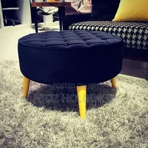 Round Plate Ottoman Poufs in All Colours From 250,000/- With Delivery