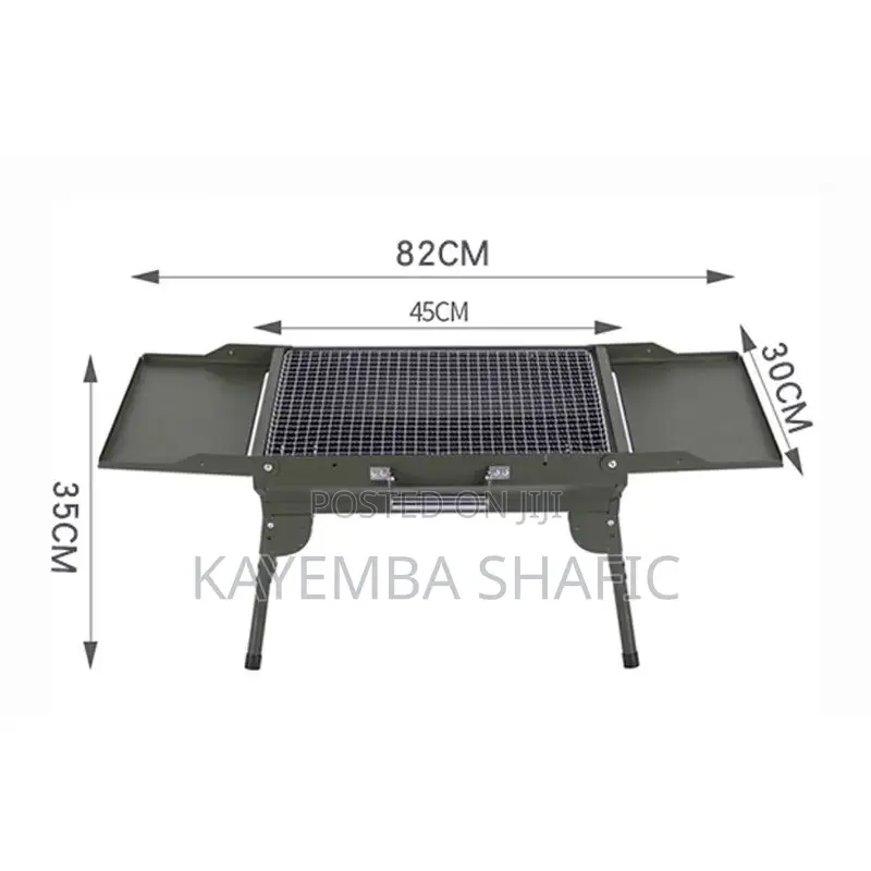 Portable Briefcase Charcoal BBQ Grill Foldable - Green