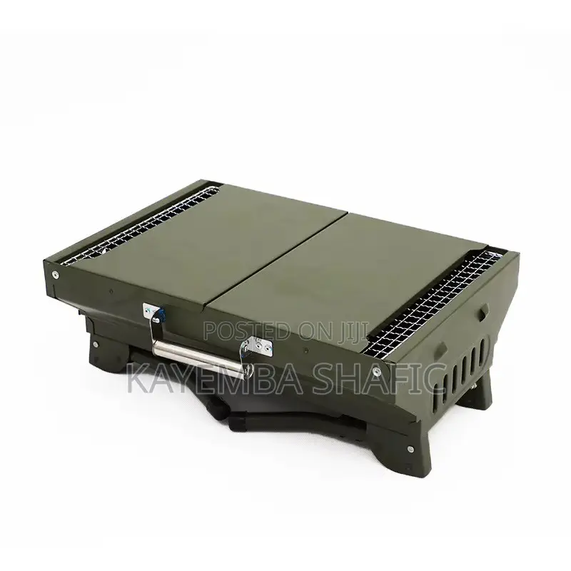 Portable Briefcase Charcoal BBQ Grill Foldable - Green
