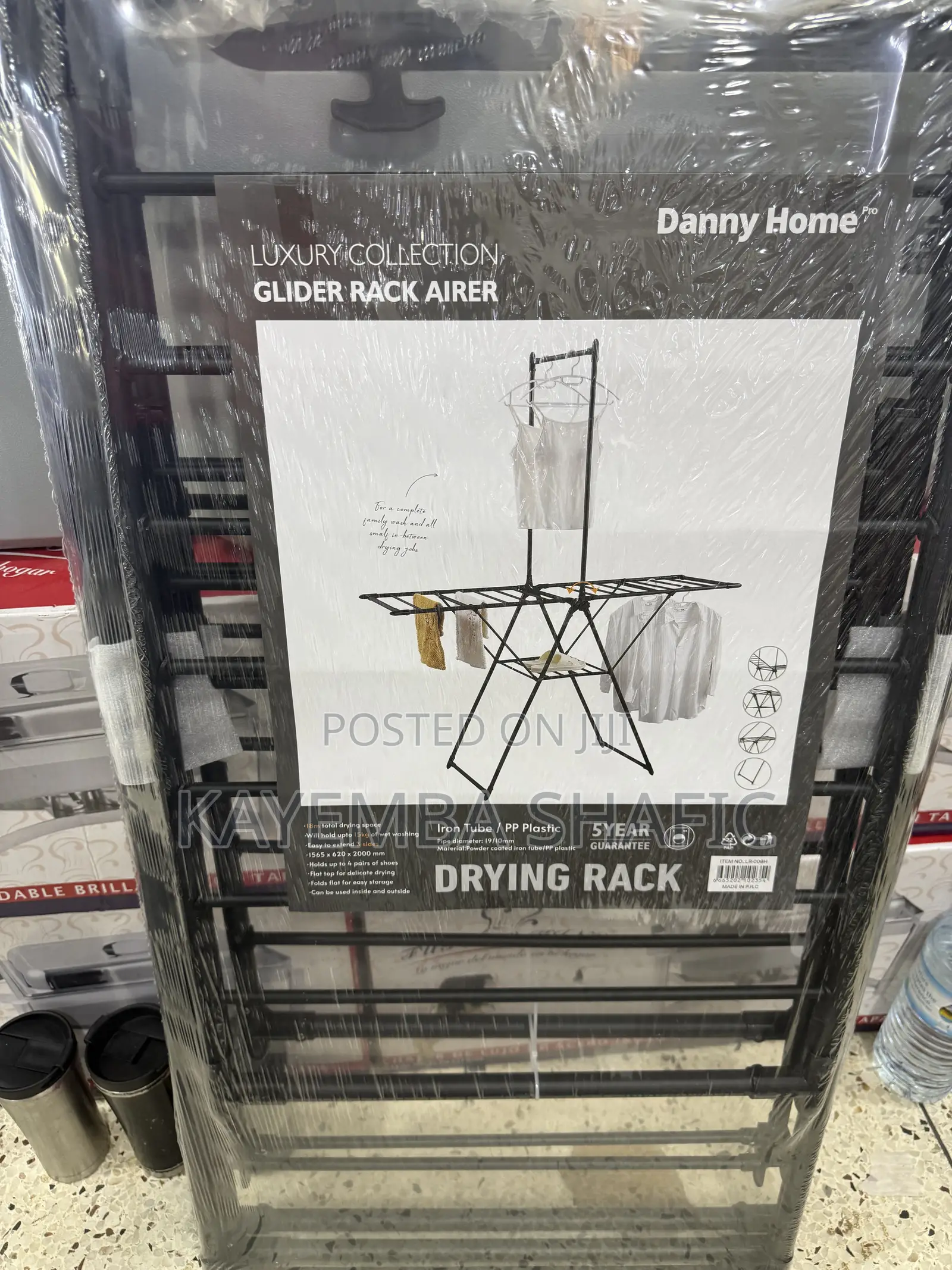 Danny Home Luxury Glider Rack Airer - Foldable Clothes Drying Stand