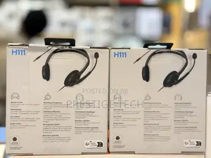 Logitech H111 Wired Headset for Meetings Stereo Headphones With NC