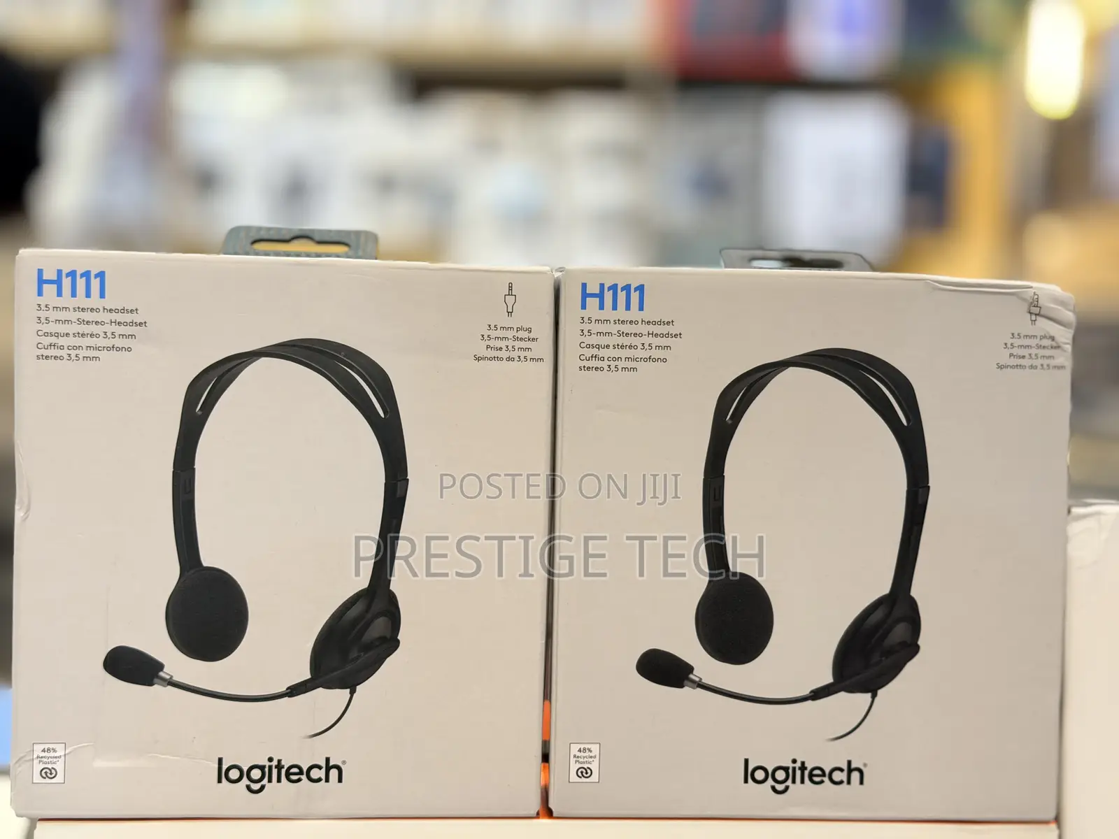 Logitech H111 Wired Headset for Meetings Stereo Headphones With NC