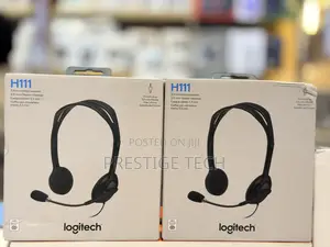 Logitech H111 Wired Headset for Meetings Stereo Headphones With NC