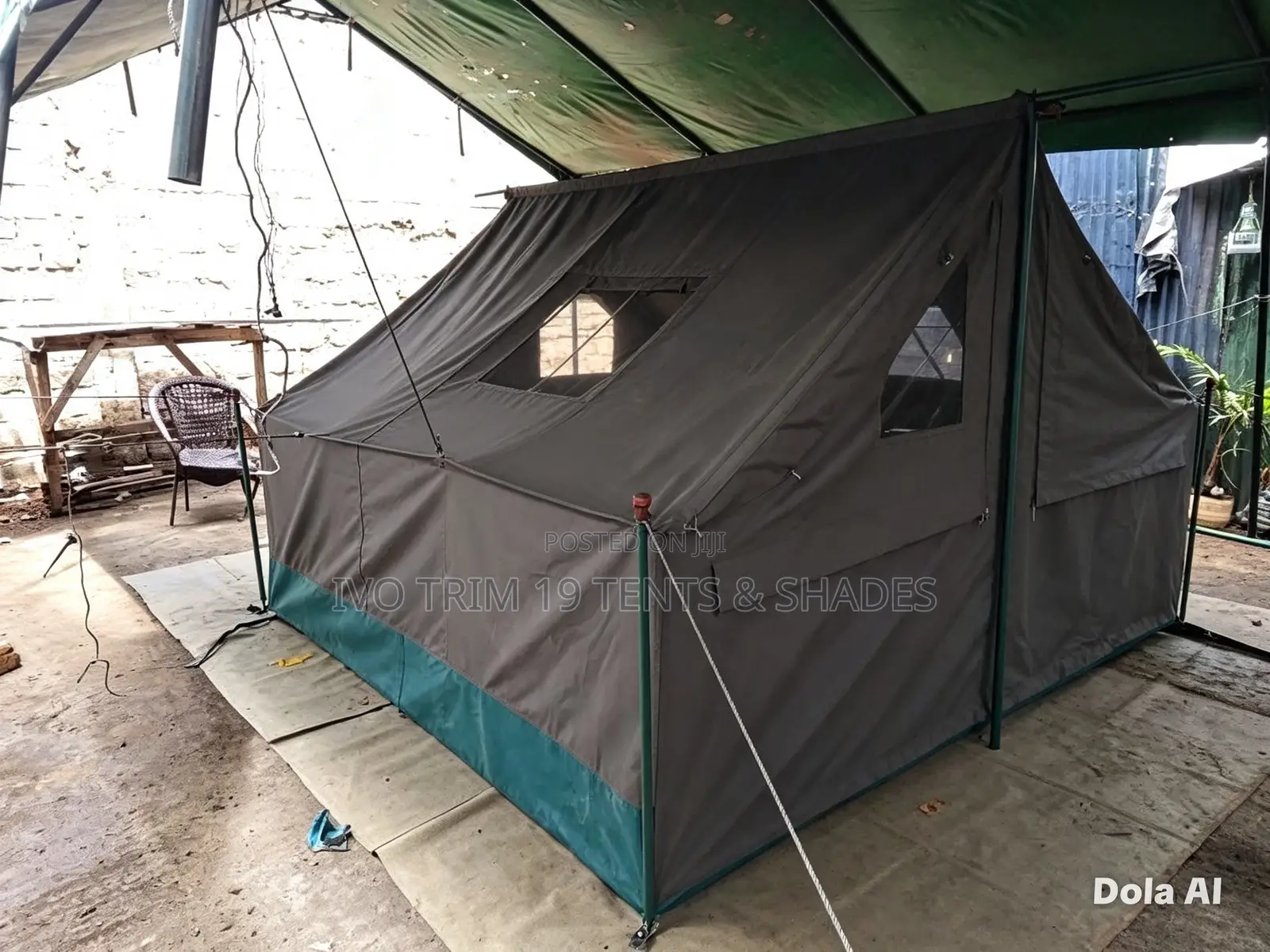Olive Tan Safari Cabin Tent