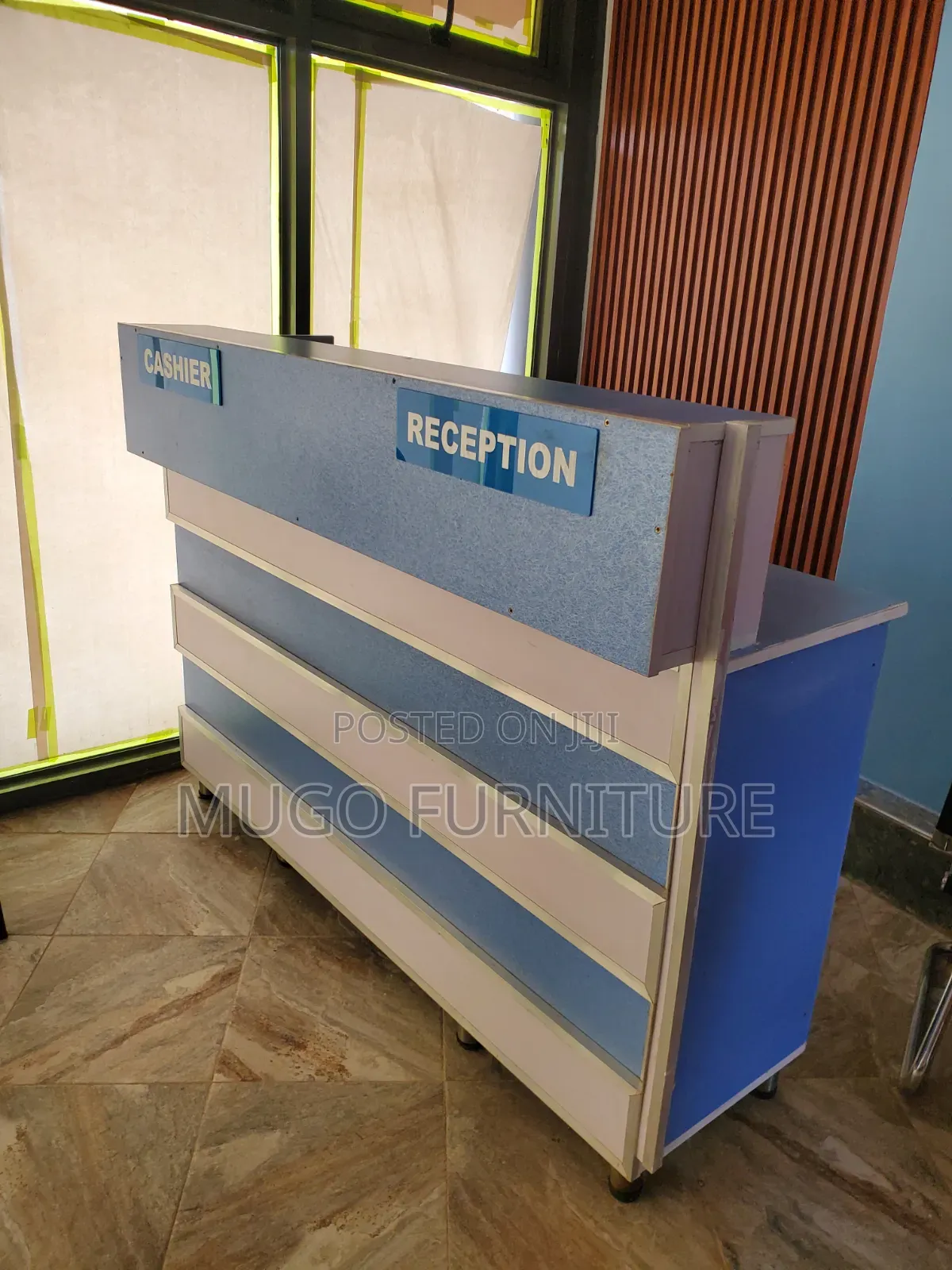 Blue Counter Table for Reception