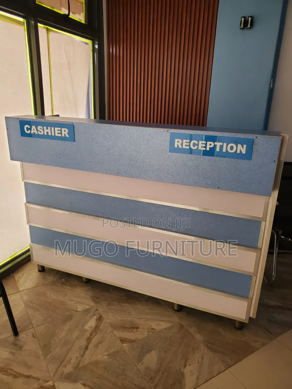 Blue Counter Table for Reception