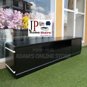 Black TV Stand 7ft Length Suitable 85inchecs and Below