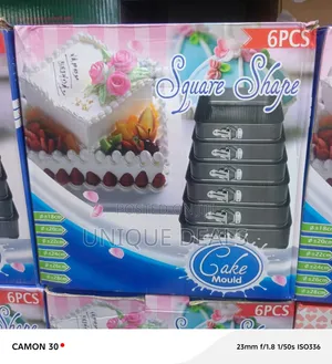 6-Piece Square Springform Cake Mould Set