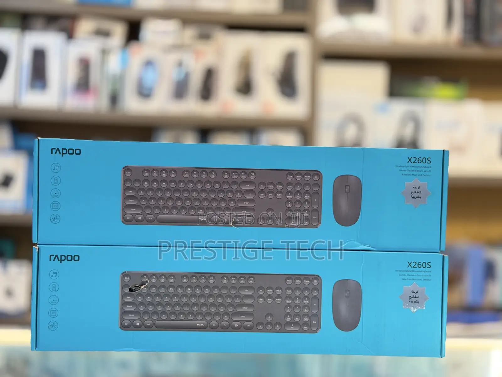 Rapoo X260S Wireless Optical Mouse Keyboard, 2.4G, 1000DPI