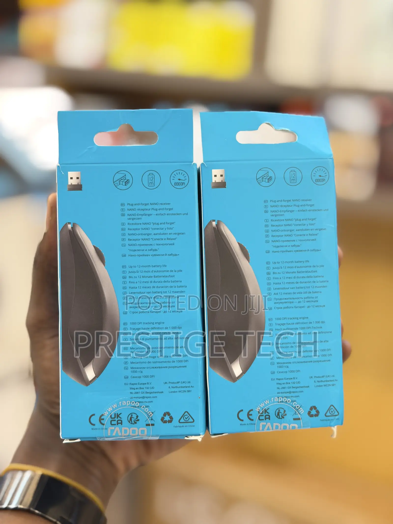 Rapoo 1620 Wireless 2.4GHz Optical Mouse for Laptop, 10 Metre Range