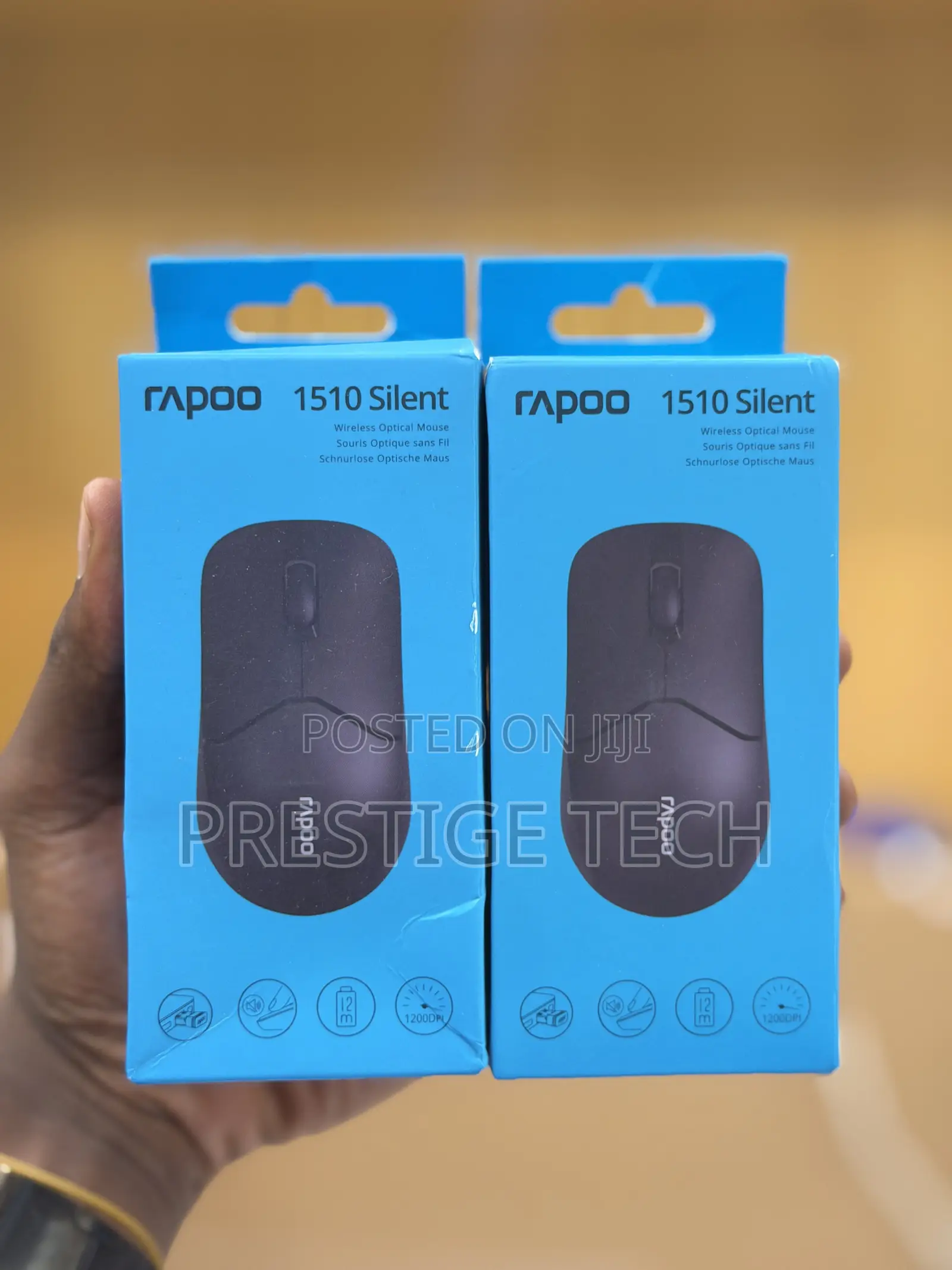 Rapoo 1510 Wireless Optical Mouse, 1200 DPI Sensor, 3 Button 10M Range