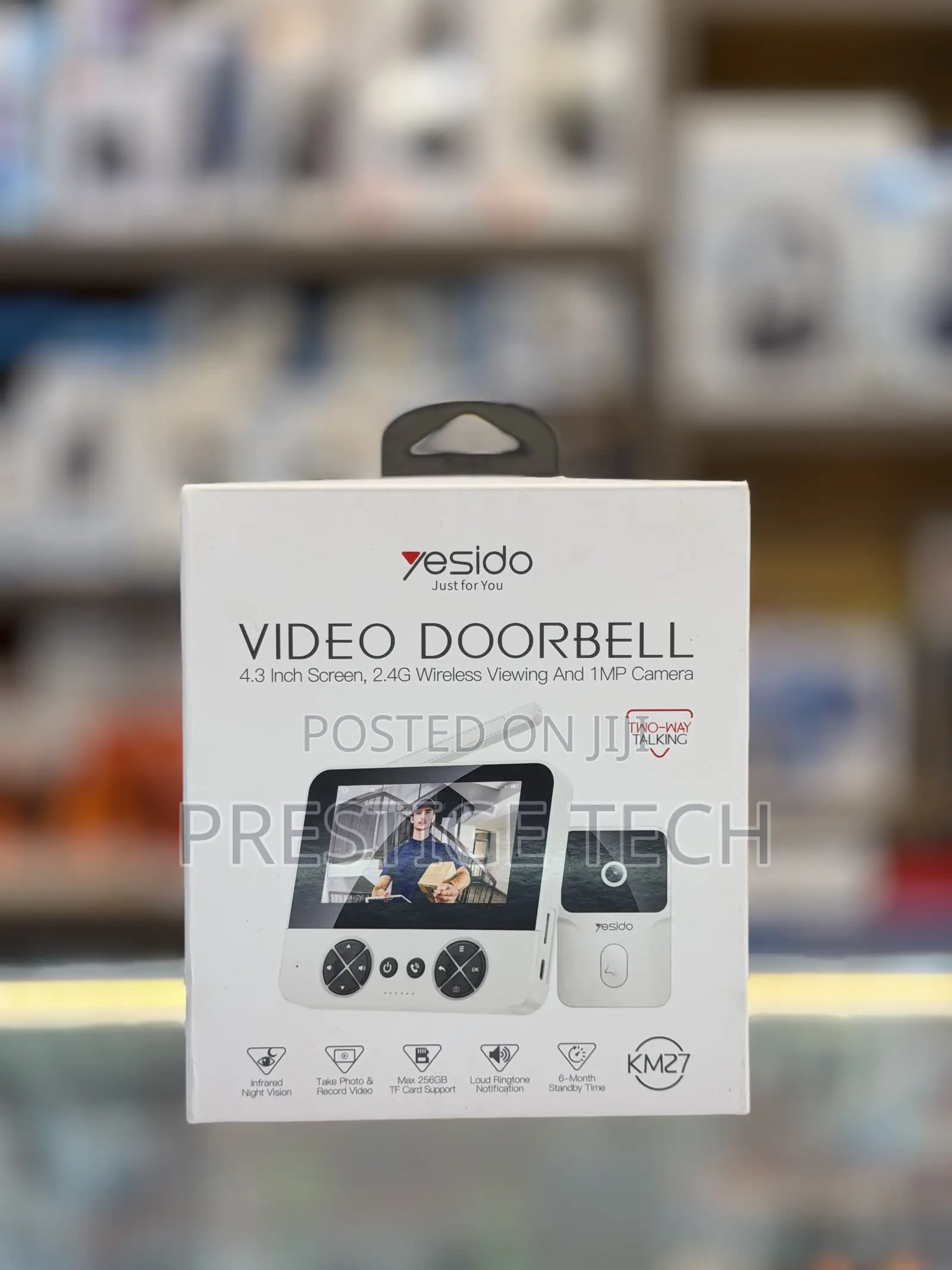 Yesido KM27 2.4G Wireless Video Doorbell With Visual Two-Way Chat