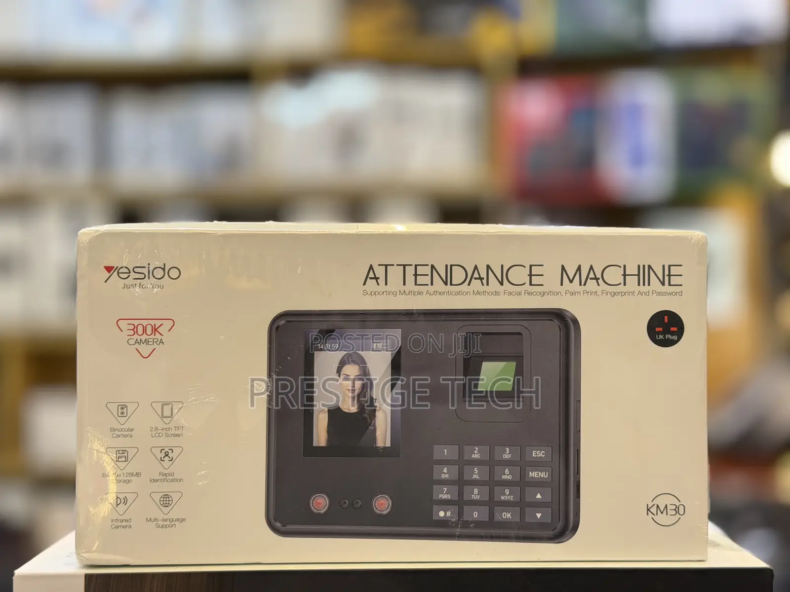 Yesido Attendance Machine - Face, Fingerprint, Palm, Card, Password