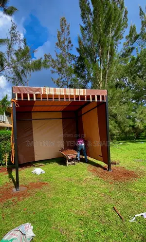 Custom Steel-Frame Outdoor Booth