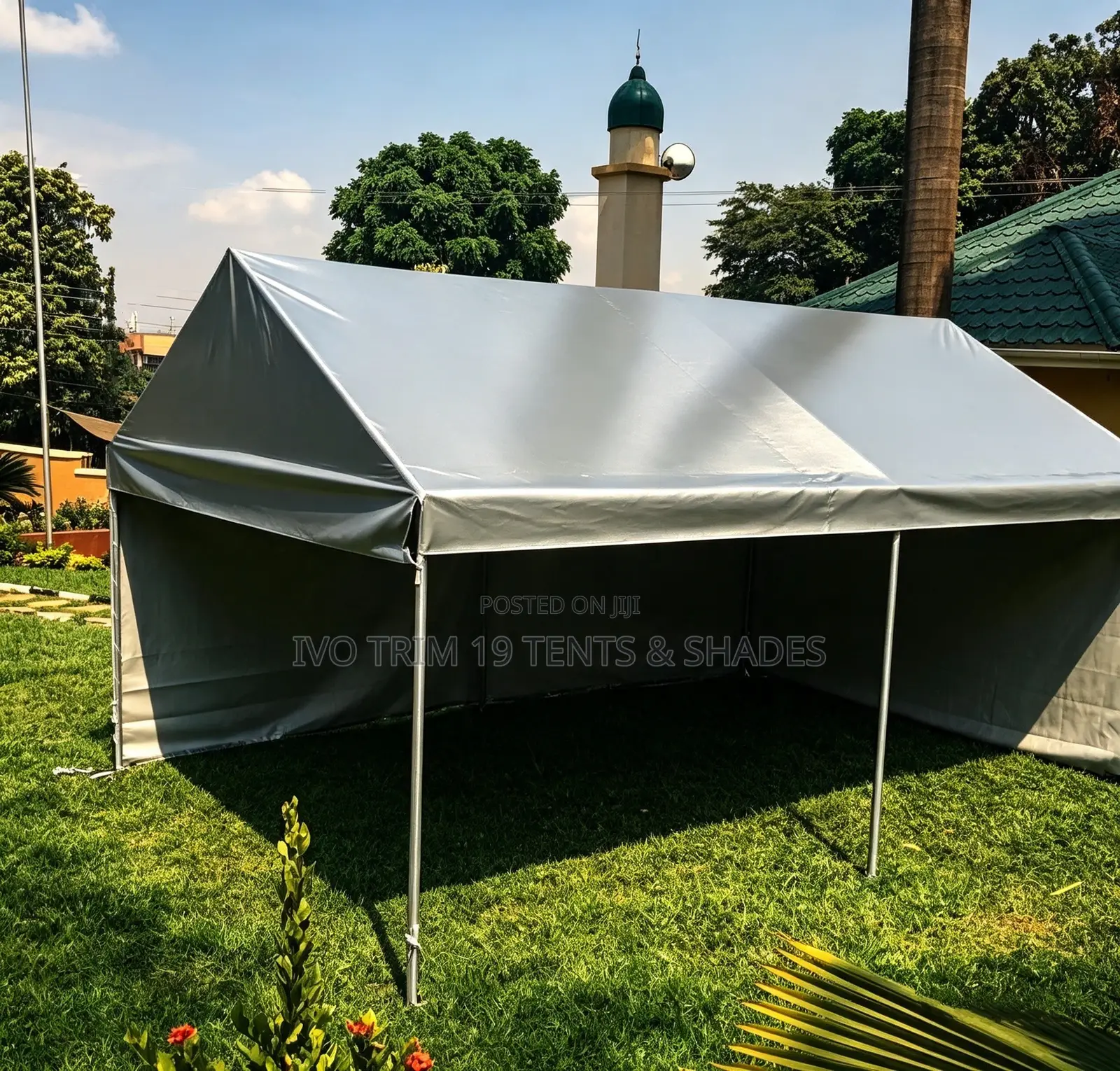Silver-Coated a-Frame Gable Canopy Tent
