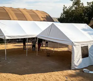 L-Shaped Modular Open-Sided a-Frame Canopy Compound,