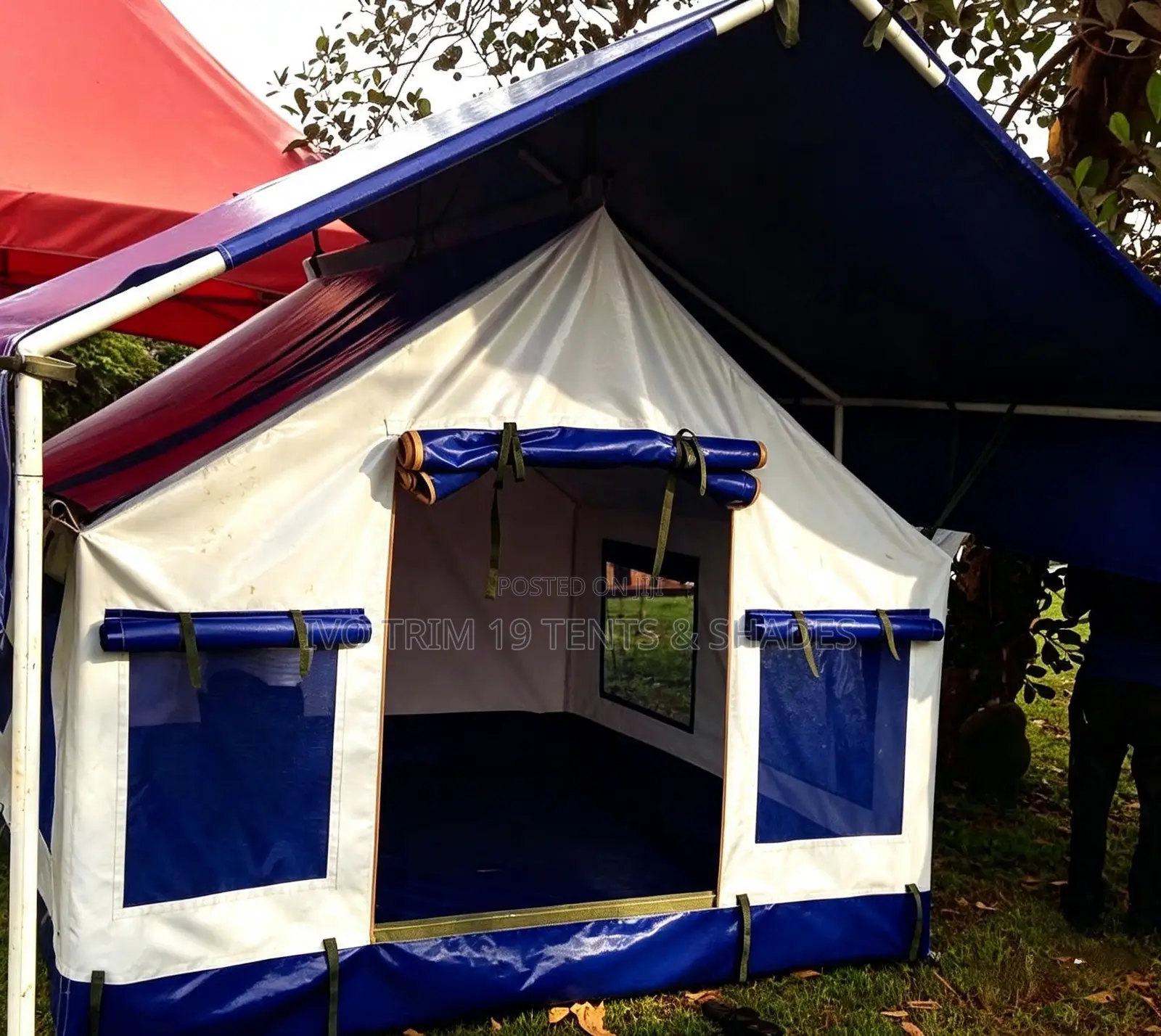 Double-Roof (Flysheet) Cabin Tent With Integrated Mesh Windows