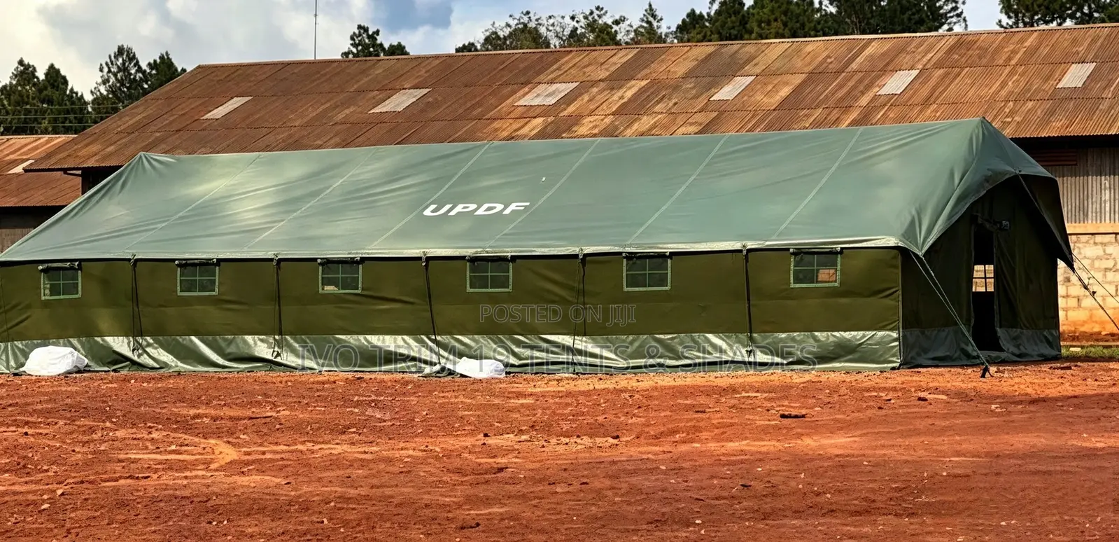 Large-Scale Military Field Barracks Marquee Tent