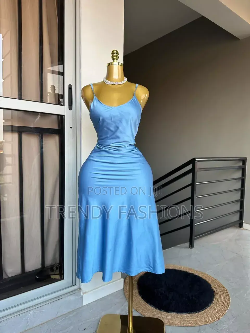 Long Satin Cowl Dress --Kesementi-Sizes SML
