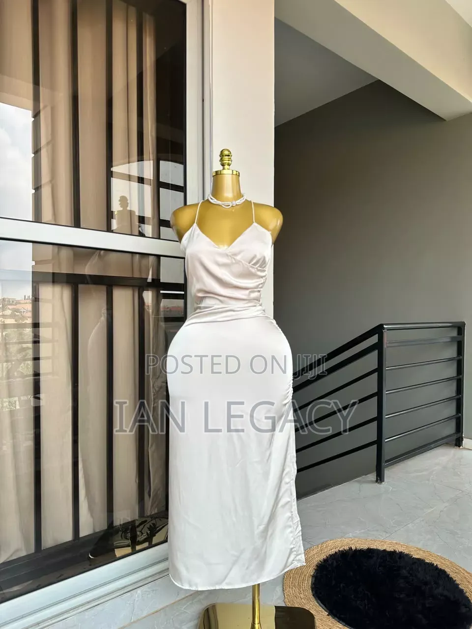 Long Satin Cowl Dress --Kesementi-Sizes SML