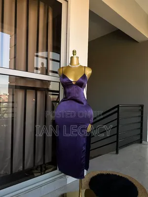 Long Satin Cowl Dress --Kesementi-Sizes SML