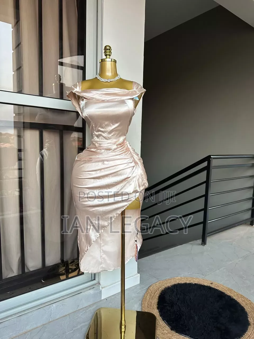 Long Satin Cowl Dress --Kesementi-Sizes SML