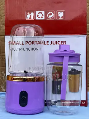 Purple and Clear Small Portable Juicer