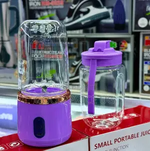 Purple and Clear Small Portable Juicer