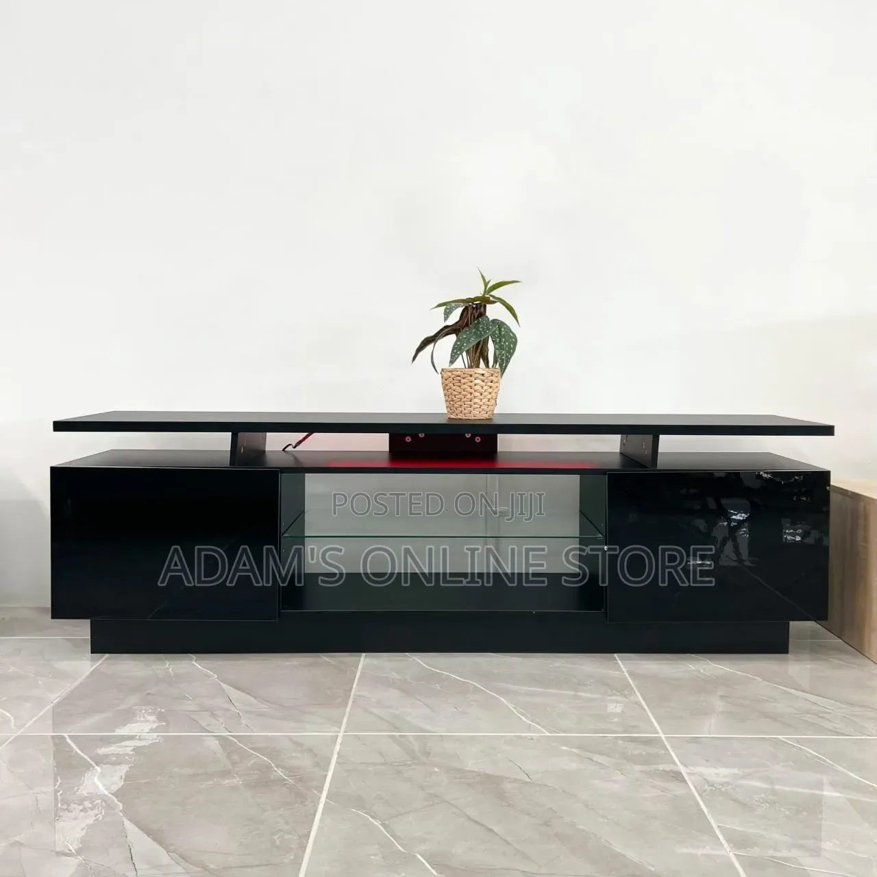 Blavk TV Stand Unit High Gloss TV Stand