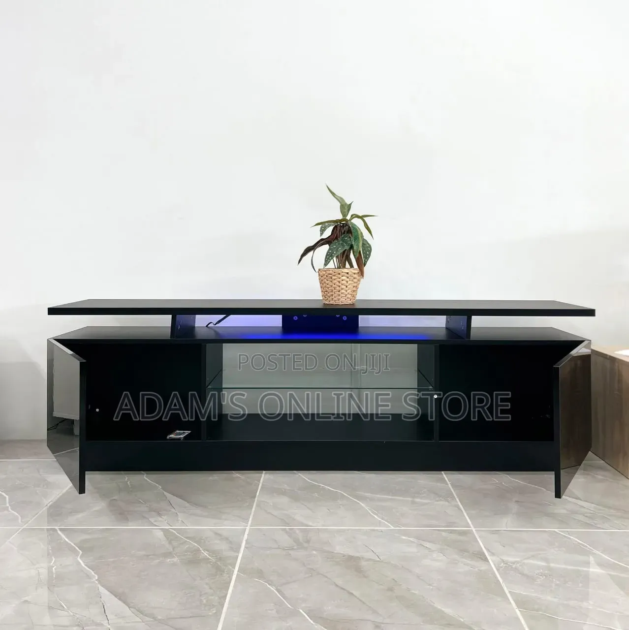 Blavk TV Stand Unit High Gloss TV Stand
