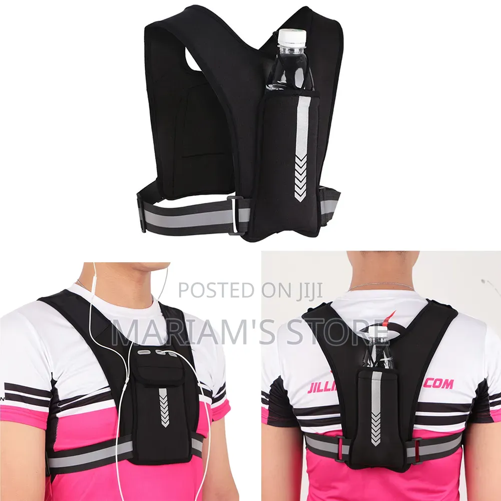 Reflective Running Vest Features a Dedicated Water Bottle Pouch