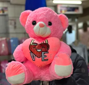 Generic Fluffy Pink LOVE Teddy Bear